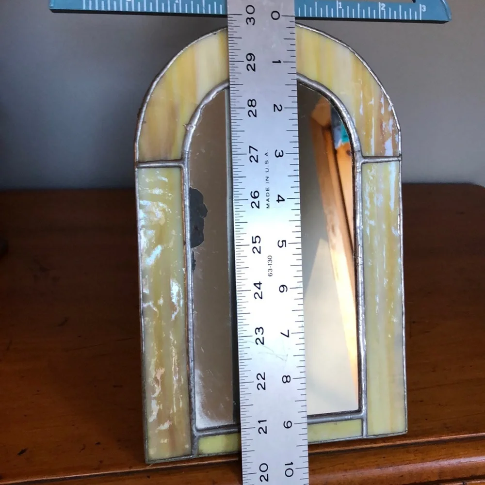 Vintage Stained Glass Vanity Mirror